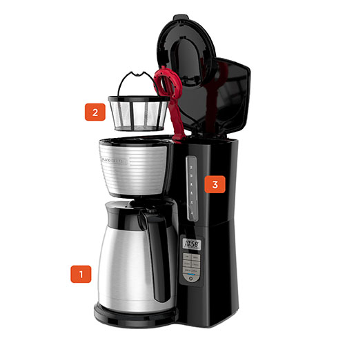 12 Cup Thermal Carafe Coffee Maker Black And Decker Programmable