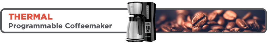 BLACK+DECKER DCC-3000FR 12-Cup Thermal Coffee Maker - Black/Silver