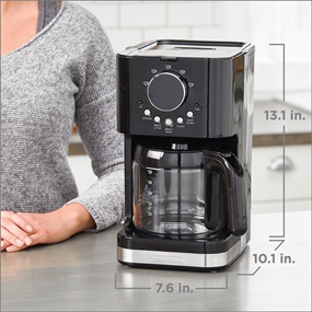 Black + Decker Black 12-Cup* Dial Selector Programmable Coffee