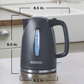 the kettle scaled - 8.5 inches by 6.2 inches by 9.5 inches