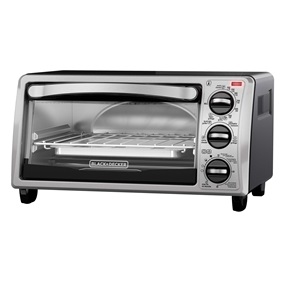 BLACK+DECKER™ 4-Slice Convection Oven, Stainless Steel, Black, TO1313SBD