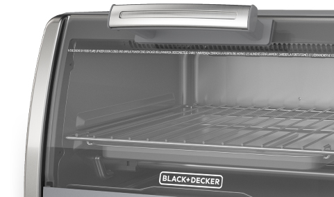 BLACK+DECKER 4-Slice Toaster Oven with Natural Convection, Black, TO1750SB  