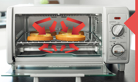 BLACK+DECKER Crisp 'N Bake Air Fry 4-Slice Toaster Oven, Silver