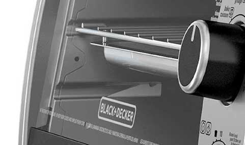 BLACK+DECKER 6-Slice Toaster Oven in Black TO1950SBD - The Home Depot