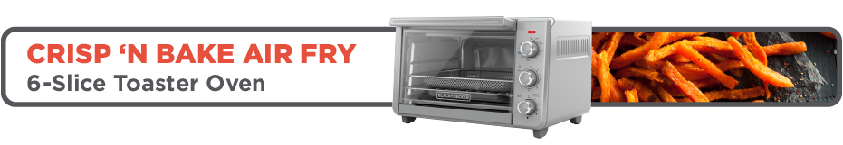 BLACK+DECKER Crisp 'N Bake Air Fry Toaster Oven, TO3217SS