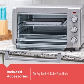 Less Time. More Options.  Crisp 'N Bake Air Fry 6-Slice Toaster Oven 