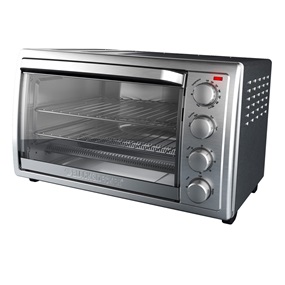  BLACK+DECKER TO3240XSBD 8-Slice Extra Wide Convection  Countertop Toaster Oven, Includes Bake Pan, Broil Rack & Toasting Rack,  Stainless Steel/Black: Home & Kitchen