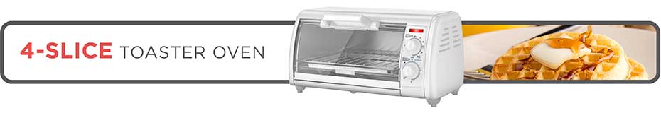 NeweggBusiness - Black & Decker TRO490W Toast-R-Oven Classic 4-Slice Countertop  Oven, White