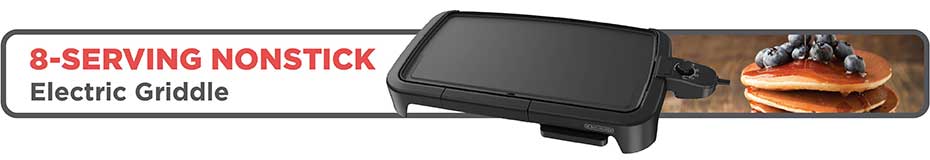 Black + Decker - Family Size Electric Griddle with Warming Tray and Drip  Tray, Black 