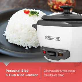 Personal size 3-cup rice cooker