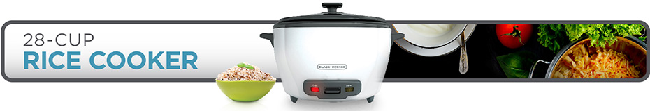  BLACK+DECKER Rice Cooker 28 Cups Cooked (14 Cups