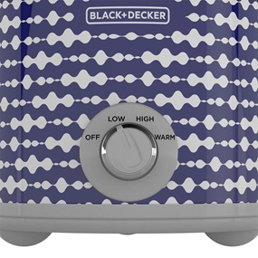 BLACK+DECKER 4-Quart Slow Cooker, White/Black Polka Dot, SC1004D 