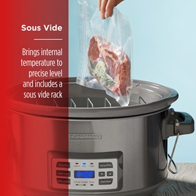 Sous Vide. Brings internal temperature to precise level and includes sous vide rack