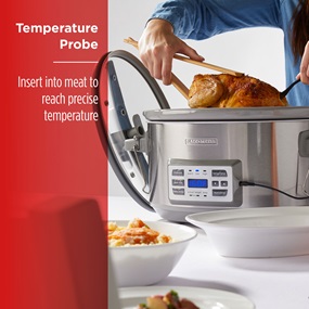 Temperature Probe. Insert into meat to reach precise temperature