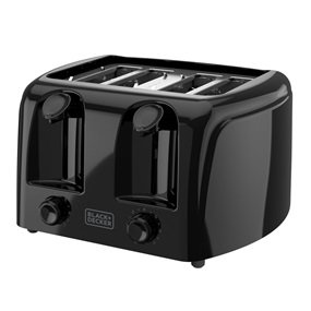 4-Slice Toaster, Black, TR0004B