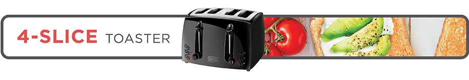 4-Slice Toaster, Extra-Wide, Black, TR1410DB