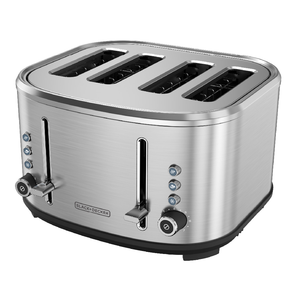 Black & Decker Kitchen Tools® Extra Wide Slots Toaster w/ 7 Settings,  Stainless Steel, 2-Slices