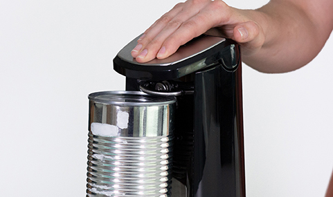Electric Can Opener With Stainless Steel Blade One Touch Operation
