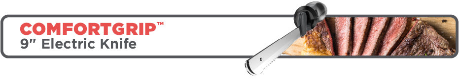 BLACK+DECKER Comfort Grip EK500W-T 9” Electric Knife - White