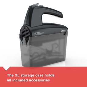5-speed hand mixer with included storage case - MX410B