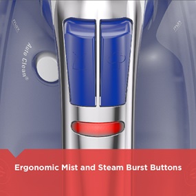 ergonomic mist and steam burst buttons