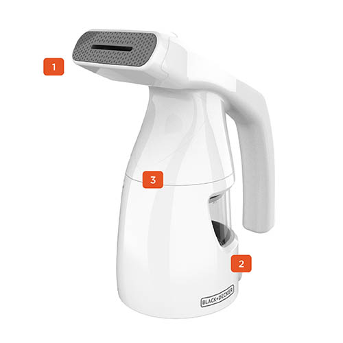 Black And Decker HGS011 Easy Garment Clothes Steamer With Quick Heat Up NIB