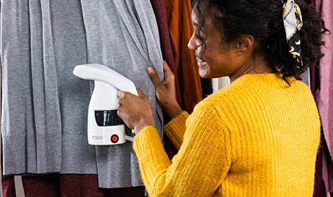 HGS011 Easy Garment Steamer, White - Powerful and Quick Steam Solution