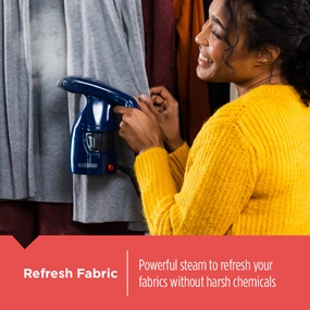 Powerful steam refreshes your fabrics without harsh chemicals.