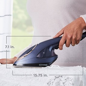 HGS500 BLACK+DECKER® Press & Steam™ 2-in-1 Iron and Steamer Scale Image