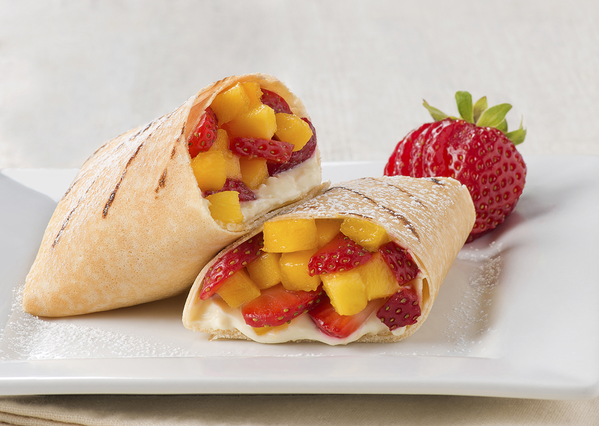 Fruit Stuffed Crepe Burrito
