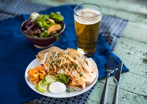 Chicken Quesadilla and Garden Salad
