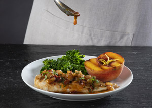 Grilled Chicken with Chipotle Peach Sauce