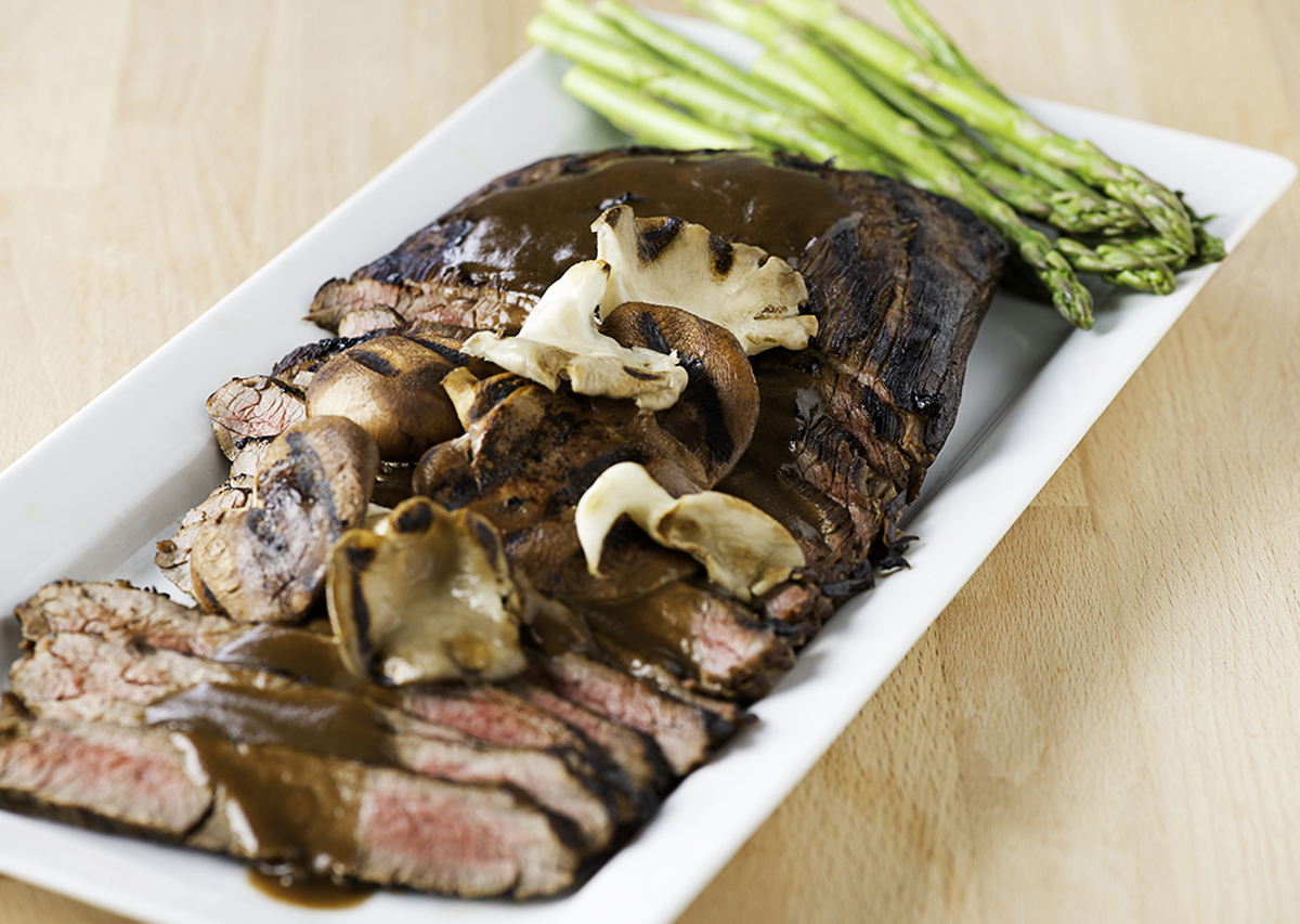 Grilled Flank Steak with Mushrooms - House of Nash Eats