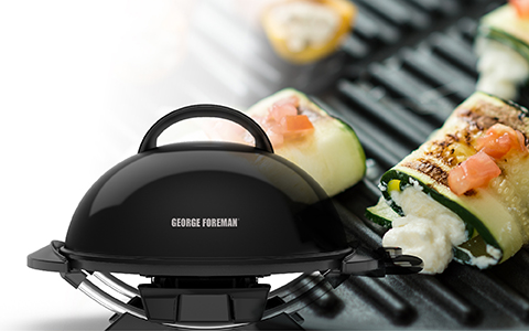 George Foreman Grill Indoor and Outdoor - Grill, Barbecue, Electric Grill,  15 Rations, 2400 W, Black - 22460