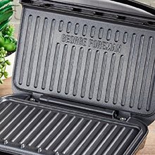 5-Serving Classic Plate Electric Indoor Grill and Panini Press, Black - GRS075B