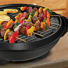 GFO240TGM George Foreman 15+ Serving Indoor|Outdoor Grill with Temperature Gauge Removeable Stand