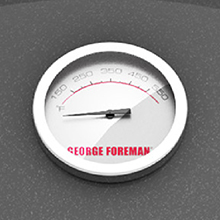 George Foreman GFO3320GM Ceramic Coated Indoor Outdoor Grill Temperature Gauge