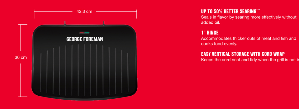 Gorge Foreman® Family-Size Grill and Panini