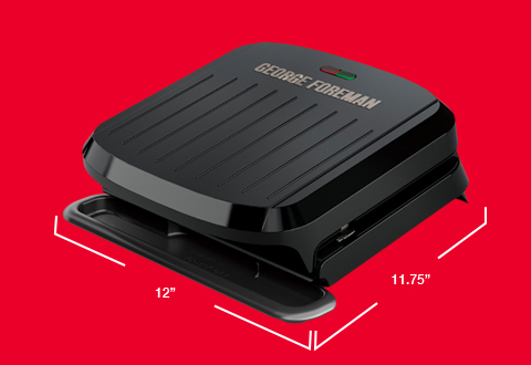 4-Serving Removable Plate & Panini Grill - Black