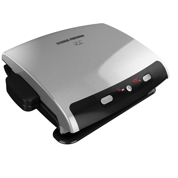 George Foreman Grill with LED Display & Removable Grill Plates