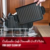 Dishwasher-Safe Removable Grill Plates. For Easy Clean Up