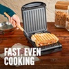 2-Serving Classic Plate Electric Indoor Grill and Panini Press, Black, GRS040B - Fast, Even Cooking