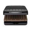 2-Serving Classic Plate Electric Indoor Grill And Panini Press, black with bronze plates, front-view - GRS040BZ