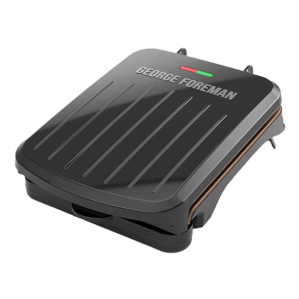 2-Serving Classic Plate Electric Indoor Grill And Panini Press, black with bronze plates - GRS040BZ