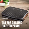 5-Serving Classic Plate Electric Indoor Grill and Panini Press with adjustable angle