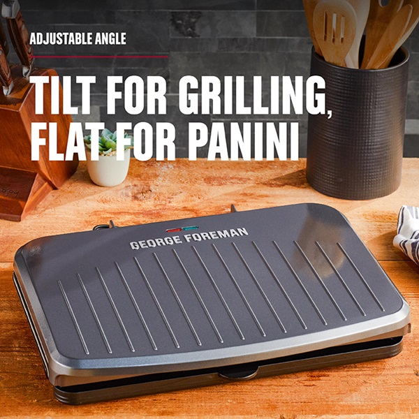 George Foreman 12L x 7W Non-Stick Contact Grill in the Indoor