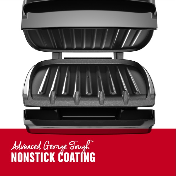  George Foreman 4-Serving Removable Plate Electric Grill and  Panini Press, George Tough Non-Stick Coating, Drip Tray Catches Grease,  Black: Home & Kitchen