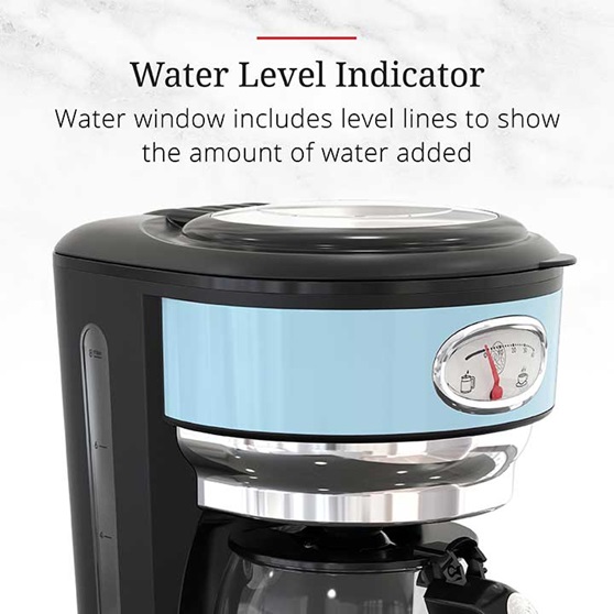 Water Level Indicator - Water window includes levels lines to show the amount of water added