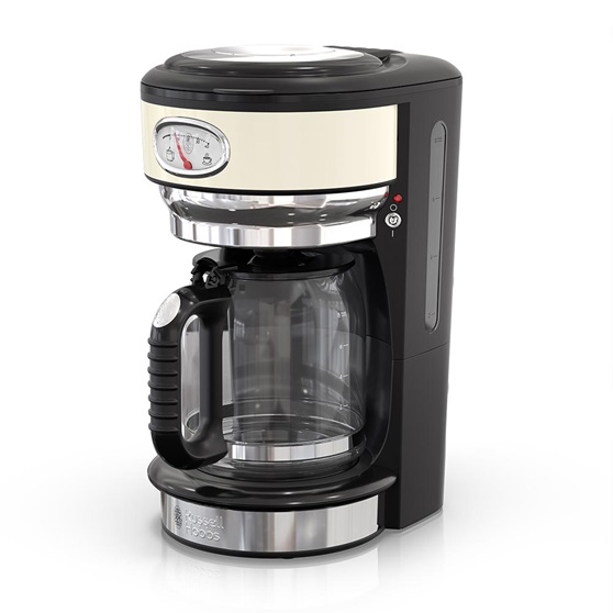 Retro Style 8-Cup* Coffeemaker, Cream & Stainless Steel