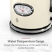 KE5550CRR Retro Style Electric Kettle in Cream - Temperature Gauge
